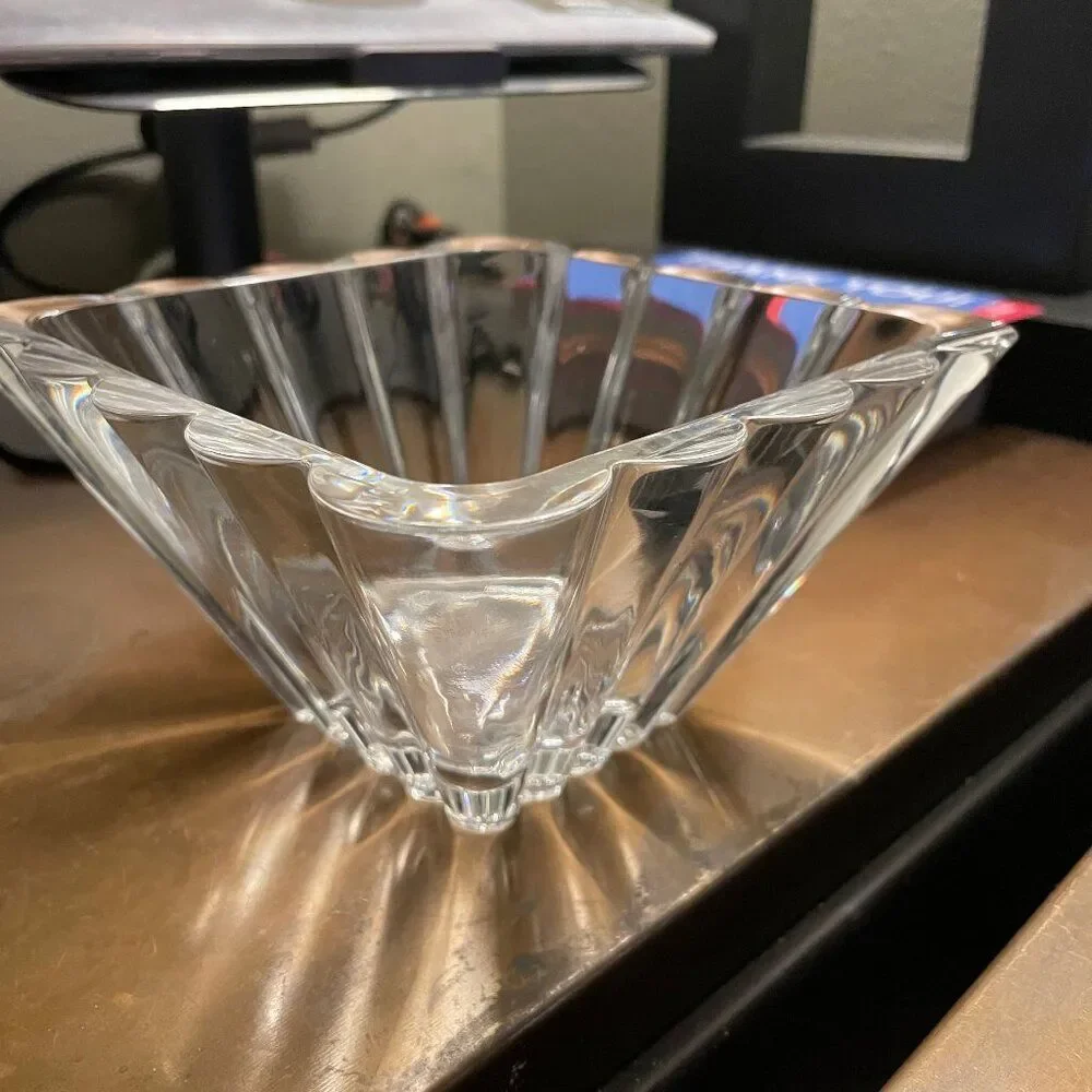 Beautiful Vintage Lenox Lead Crystal Candy Dish Square 6